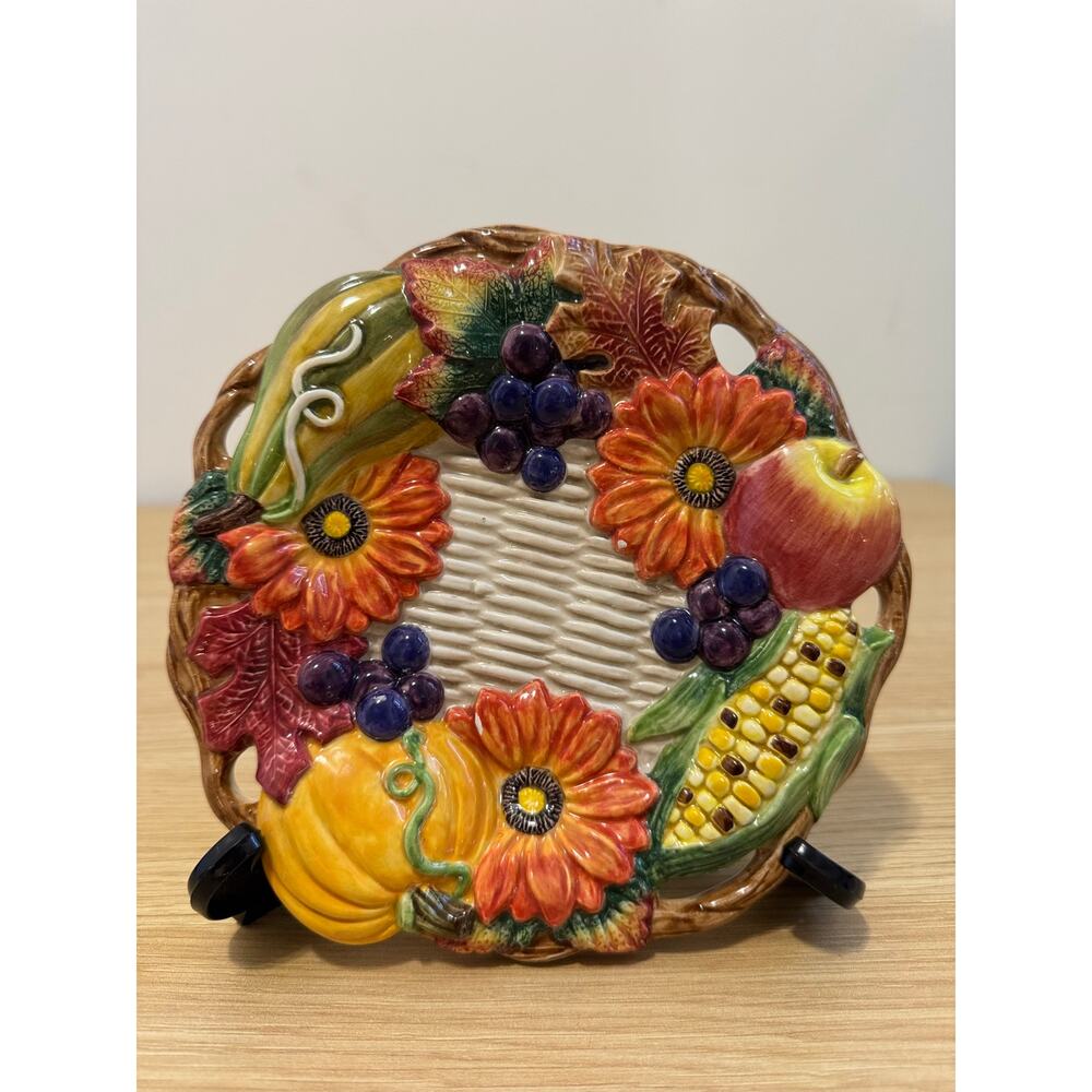 Fitz and Floyd Autumn Bounty Plate VINTAGE